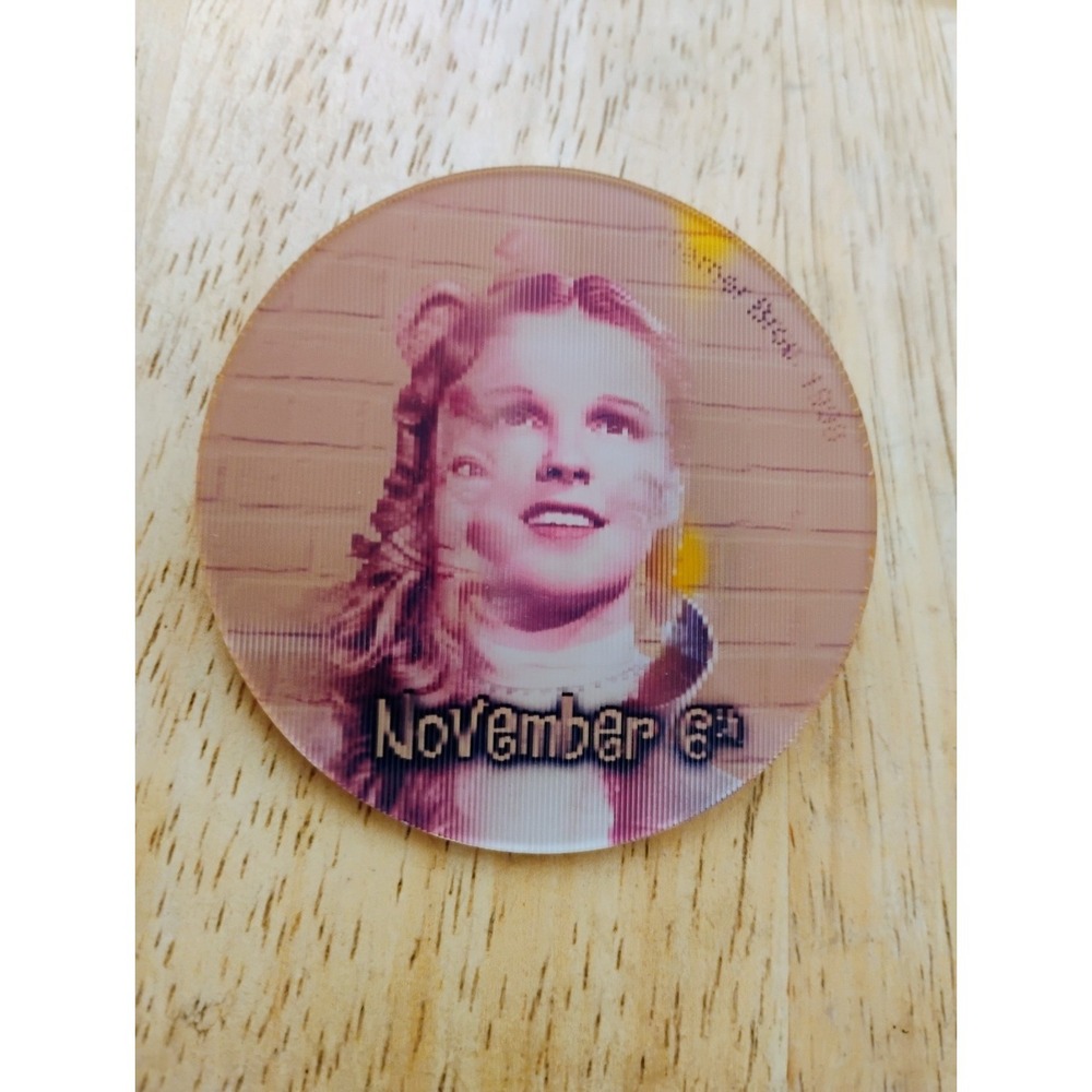 Vintage 1998 Wizard Of Oz Re-Release Lenticular Collectible Pinback Button RARE